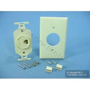 Leviton Ivory Phone Wall Plate 110 Type Telephone 8 Wire T568B Cat 3 