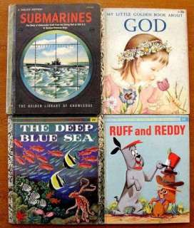 Lot Of 8 FIRST EDITION A Little Golden Books Ruff & Reddy, The Deep 