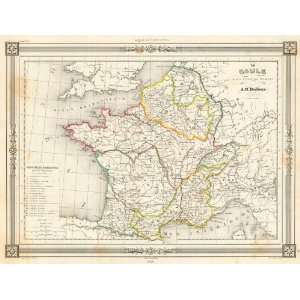  1846 Antique Map of France During the Roman Empire