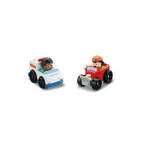 Little People Wheelies 2 Pack   Ambulance/Hot Rod : Toys & Games 