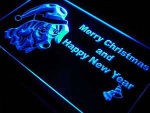 s166 b Dachshund Dog Christmas Bell Pet Neon Light Sign  