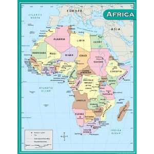  Teacher Created Resources TCR7650 Africa Map Chart 17x22 