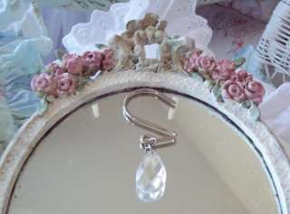 The pretty crystal pink prisms shower curtain hooks shown below are 