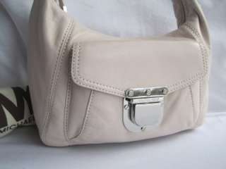 New MICHAEL KORS Waverly Vanilla Ivory Leather Hobo Shoulder Bag $278 