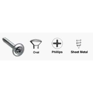   Oval Head Phillips Sheet Metal Screws with Countersunk Washers   Box