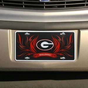  Georgia Bulldogs Flame Styrene License Plate Automotive