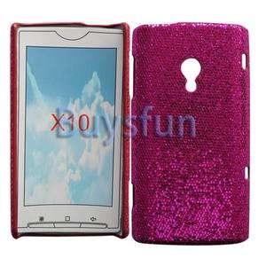 Bling Hard Cover Case Hot Pink For Sony Ericsson Xperia X10  