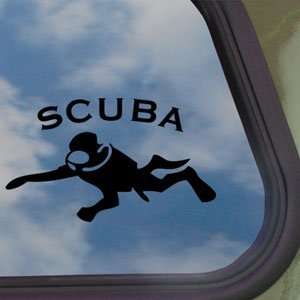  Scuba Diver Black Decal Car Truck Bumper Window Sticker 