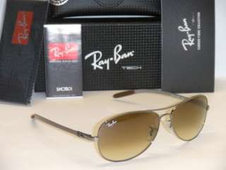 RAY BAN RB8301 004/51 59MM GUNMETAL CARBON FIBRE TECH WITH BROWN FADED 