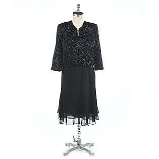 Womens Plus Glitter Top Bolero Jacket Dress  Kathy Roberts Clothing 