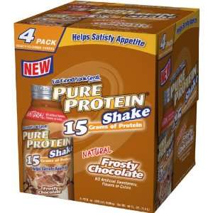  Pure Protein Natural Shake, Frosty Chocolate, 15 Gram, 4 