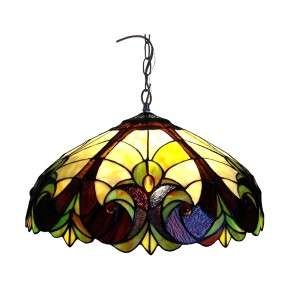 Stained Glass Tiffany Style Victorian Hanging Pendant Lamp Ceiling 