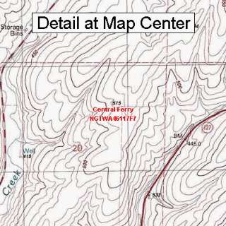  USGS Topographic Quadrangle Map   Central Ferry 