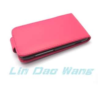 Deep Pink Leather Case Cover Pouch For HTC Sensation 4G  