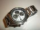 New Mens Vinatge Seiko Chronograph Alarm Watch Date Stainless Steel 