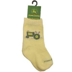    John Deere Yellow Infant/Toddler Tractor Sock Toys & Games