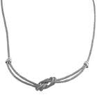  Sterling Silver 2 strand Twisted Mesh Knot Necklace