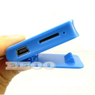 USB Flash Disk 4GB Mini Clip Gift  Player Micro SD TF Card Blue 