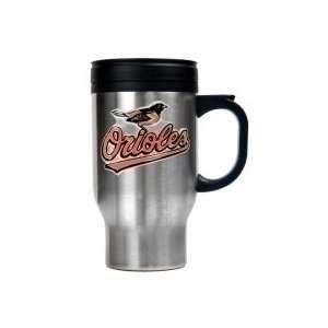   Orioles 16oz Stainless Steel Logo Travel Mug: Sports & Outdoors