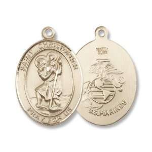   St. Christopher Medal Armed Forces Military US Marines Marine Corp