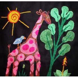  Giraffe African Folklore Embroidery Kit   11.50 x 11.50 