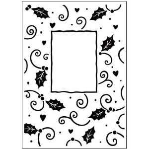  Crafts Too A2 Embossing Folder Christmas Holly Arts 