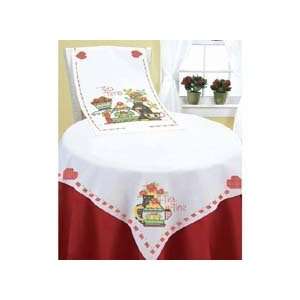  Tea Time Table Topper & Table Runner: Home & Kitchen