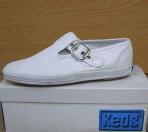 keds girls sneakers t strap white champ  NIB many sizes  free shipping 