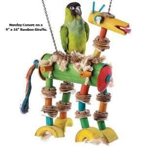  Medium   Bamboo Giraffe   Planet Pleasures Bird Toys: Pet 