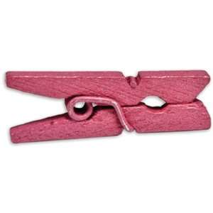 Canvas Corp   Mini Clothespins   Raspberry 