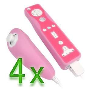  Protective Pink 2 Tone Silicone Skin Cover Case for Nintendo Wii 