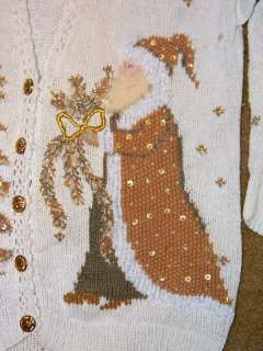  Sweater MARISA CHRISTINA Classics 1996 M Cardigan SILVER GOLD  