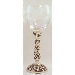 Celtic Glass Wine Goblet 