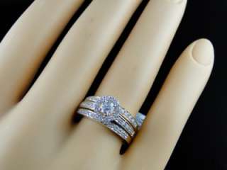   DIAMOND 3 RING ENGAGEMENT WEDDING RING BAND BRIDAL TRIO SET  