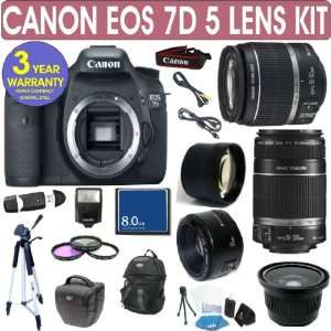  Canon EOS 7D + Canon 18 55mm Lens + Canon 55 250mm Lens + Canon 