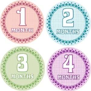 Zen Monthly Baby Bodysuit Stickers: Baby