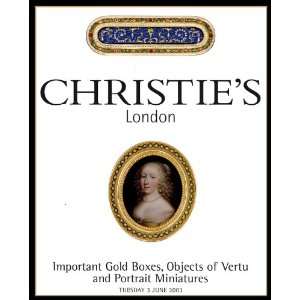 Christies Auction Catalog Important Gold Boxes, Objects of Vertu and 