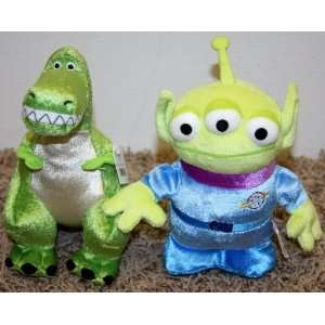   Toy Story Rex Dinosaur and Alien 9 Plush Bean Bag Dolls Mint: Toys