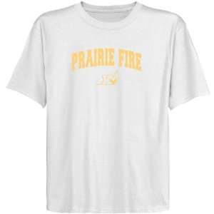 Knox College Prairie Fire Youth White Logo Arch T shirt 