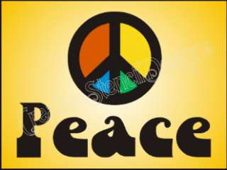 New 3 pc. Stencil #P31 ~ Hippie style Peace with not war Symbol for 