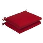  Pillow Perfect Outdoor Red Seat Cushions (Set of 2)