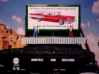1958 Pontiac Station Wagon Billboard 0 Train 1/43 Car  