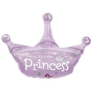    Happy Birthday Princess Crown 26 Mylar Balloon: Toys & Games