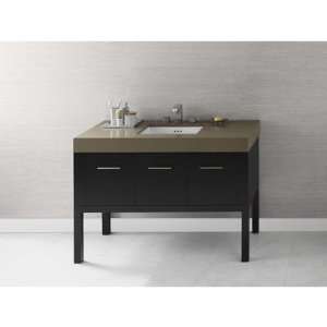 Calabria 48 Wood Vanity Set with Stone Top Faucet Drillings: Single 