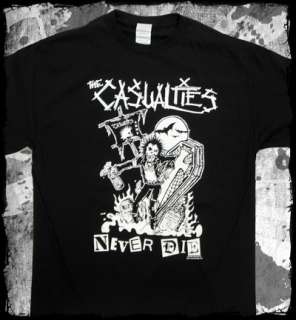 The Casualties   Never Die official t shirt   punk  