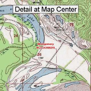 USGS Topographic Quadrangle Map   Montgomery, Louisiana (Folded 