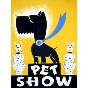 DOG PET SHOW UNITED STATES AMERICAN US USA VINTAGE POSTER CANVAS REPRO 