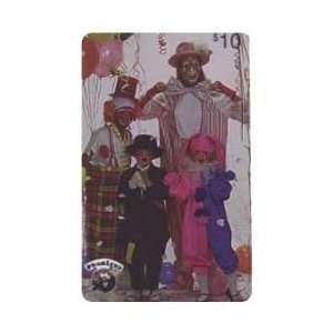Collectible Phone Card $10. Clown Family of Four (The James Levin 