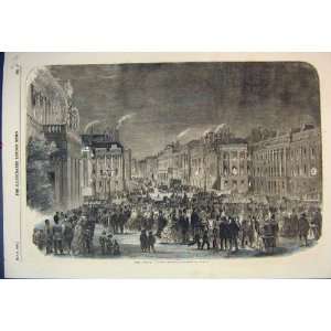   1856 Peace Illuminations Waterloo Place London Street