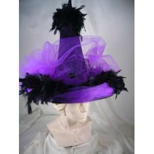   Massey #1784 New Victorian Witch Hat Black w/ Purple 